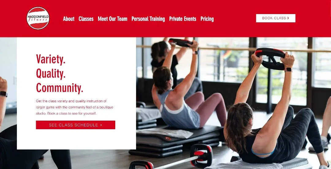 Haddonfield Fitness website